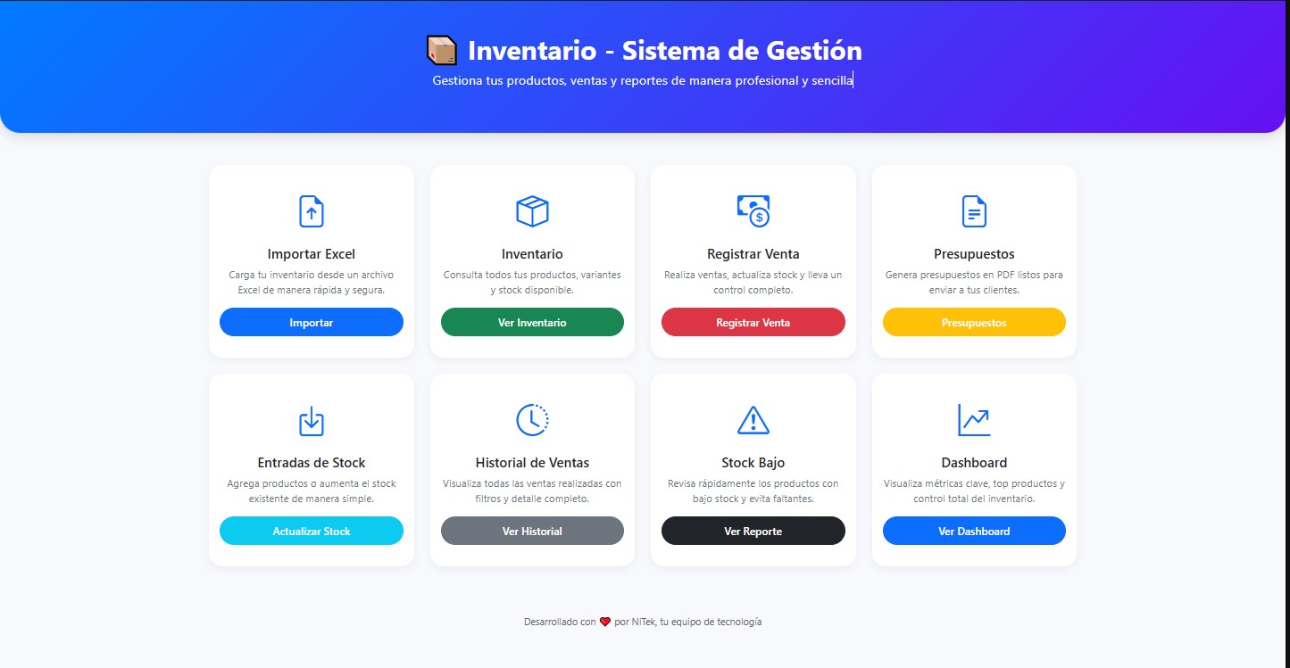 Sistema de Gestión de Inventario